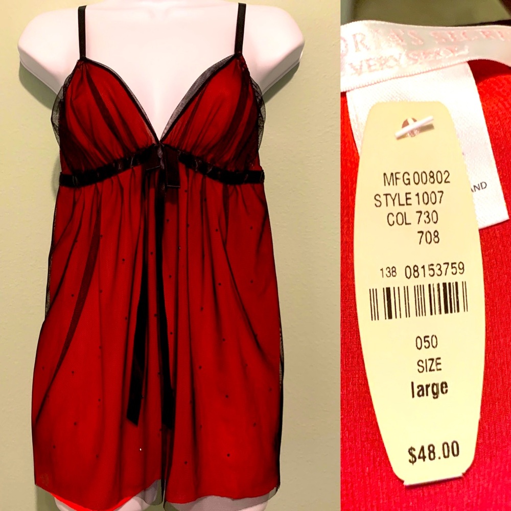 NWT Victoria's Secret Very Sexy Red Baby Doll